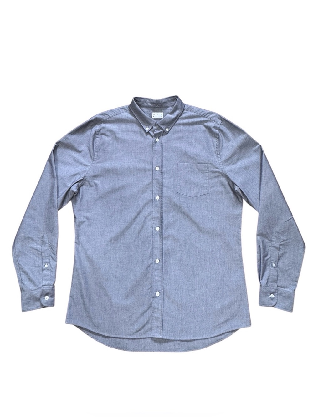 ASKET Shirt Mens Blue Button Down Long Sleeve Cotton Casual XL